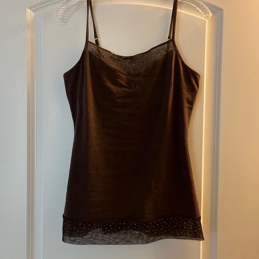 Chocolate Brown Holiday Camisole with Shelf Bra